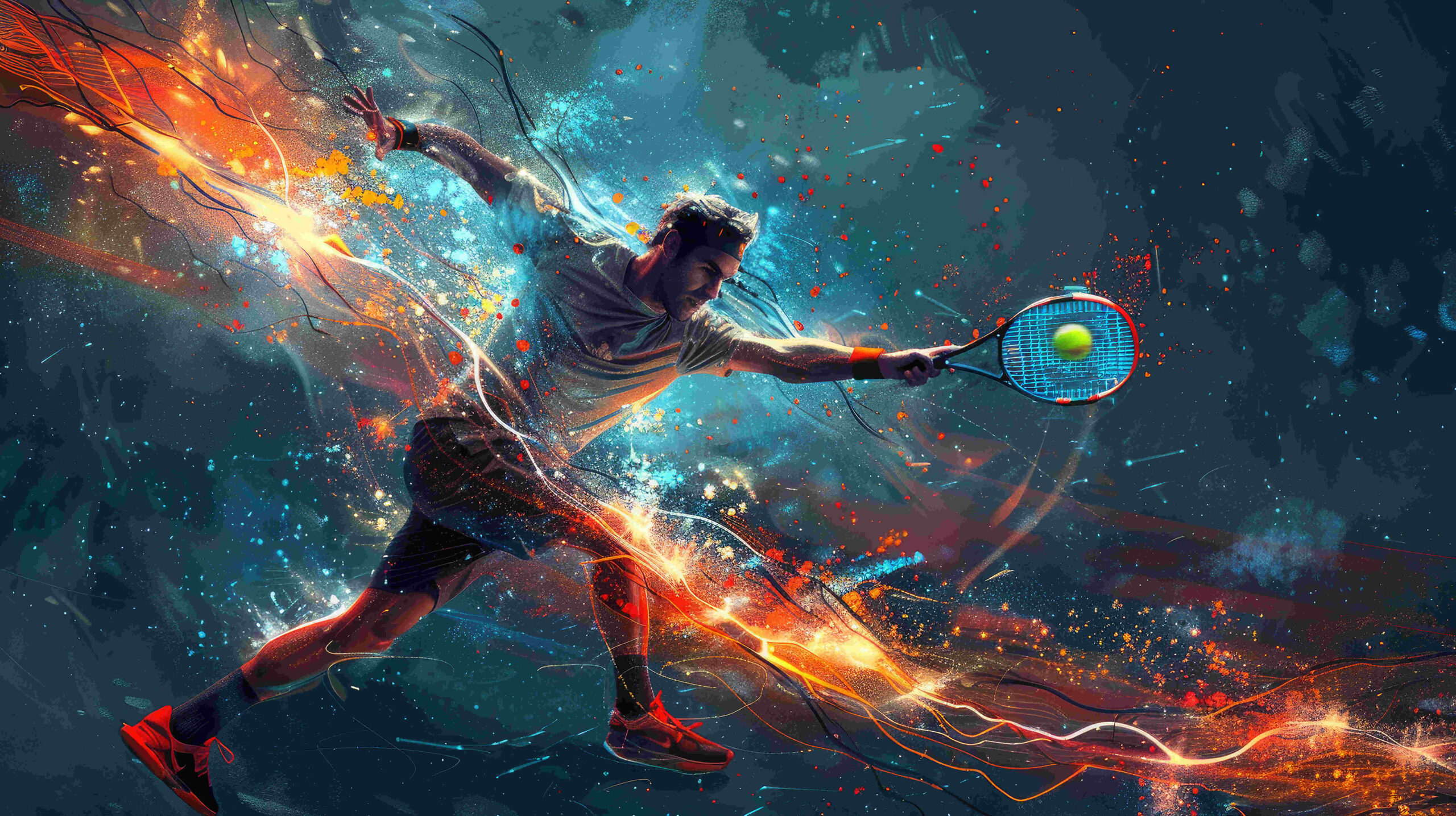 view tennis player with digital